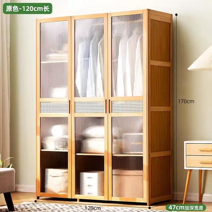 Armoire en verre et bois, système de rangement pour chambre à coucher, armoire d'angle pour hôtel, a