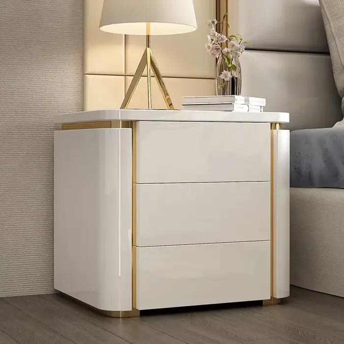 Tables de chevet de luxe tendance, classiques européennes, modernes et haut de gamme, simples et élé