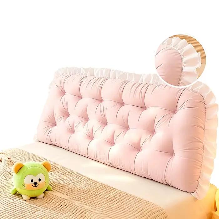 Tête de lit rembourrée pour enfants, avec dossier et coussin de soutien dorsal pour s'asseoir dans l