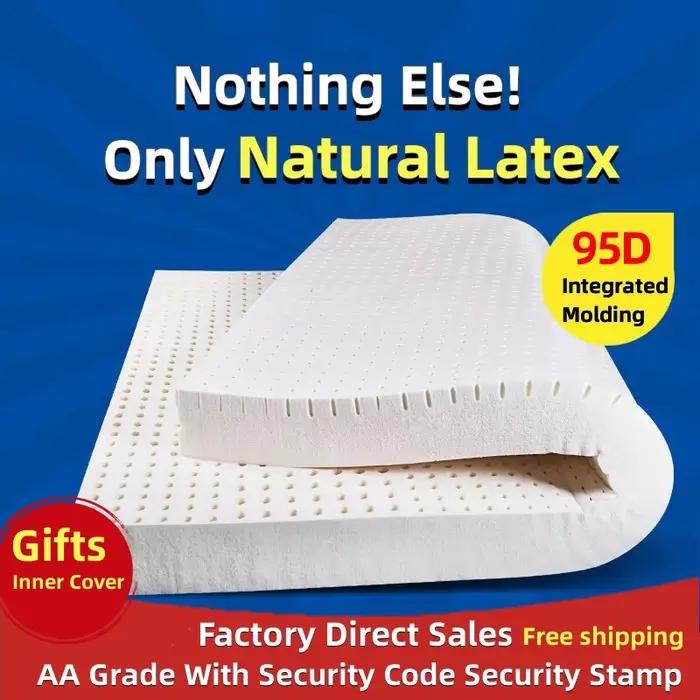 Matelas en latex naturel 100% de Thaïlande, 10 cm, matelas en latex naturel, coussin en caoutchouc s