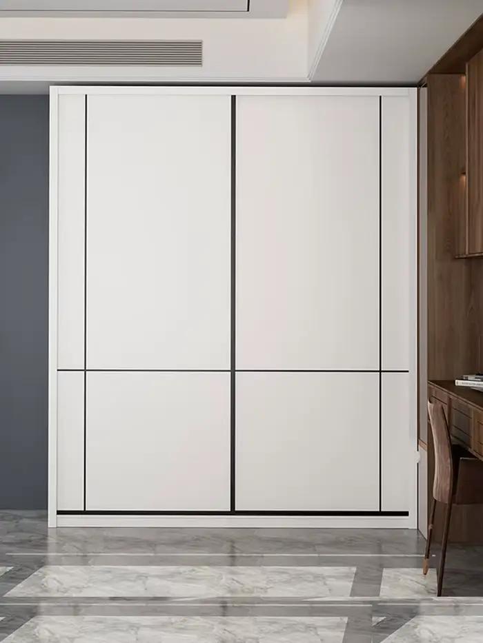 Armoire à une porte au dessus de la porte coulissante