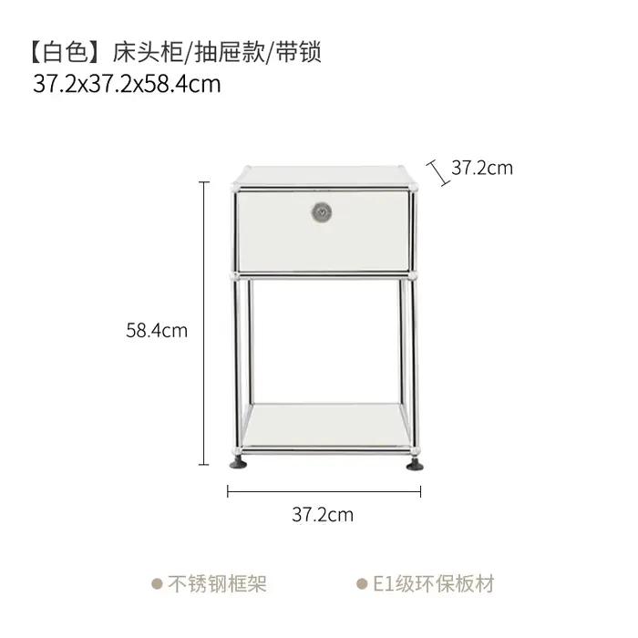 Table de chevet minimaliste moderne, armoire de rangement verrouillable, organisateur de chambre à c