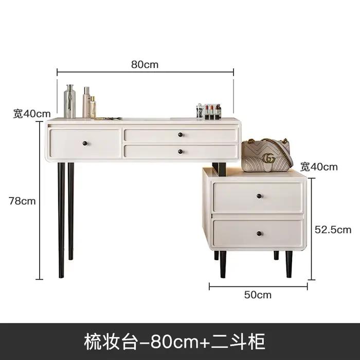 Coiffeuse De rangement pour femmes, miroir De vanité blanc, Coiffeuse confortable, Table européenne