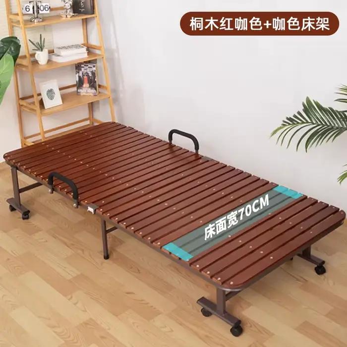 Lit pliant en bois pour canapé, camping, salon, lit simple pour adultes, meubles japonais, camas ple