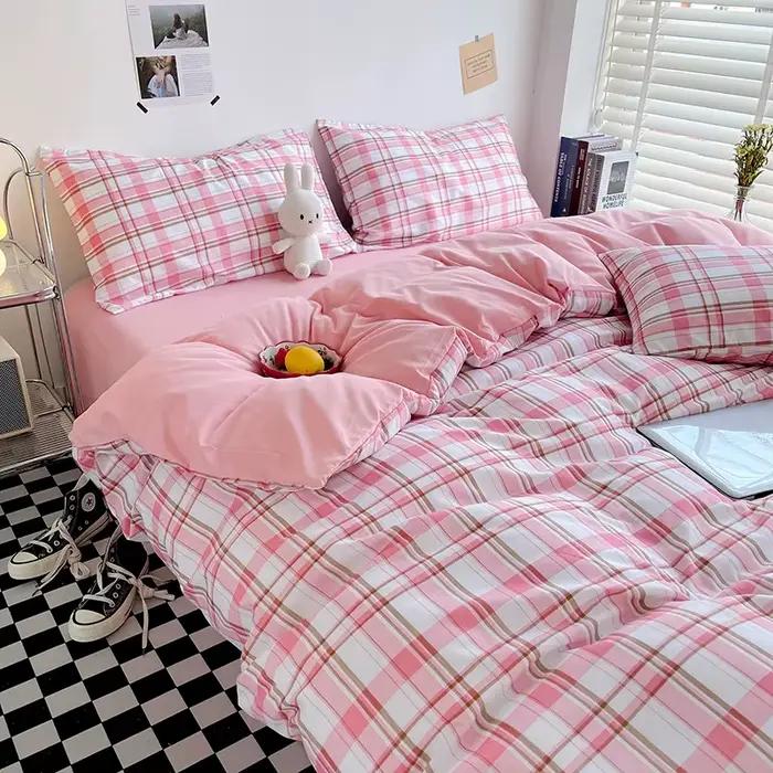 Housse de couette respectueuse de la peau, housses de couette de Style écossais, housse de lit Doubl