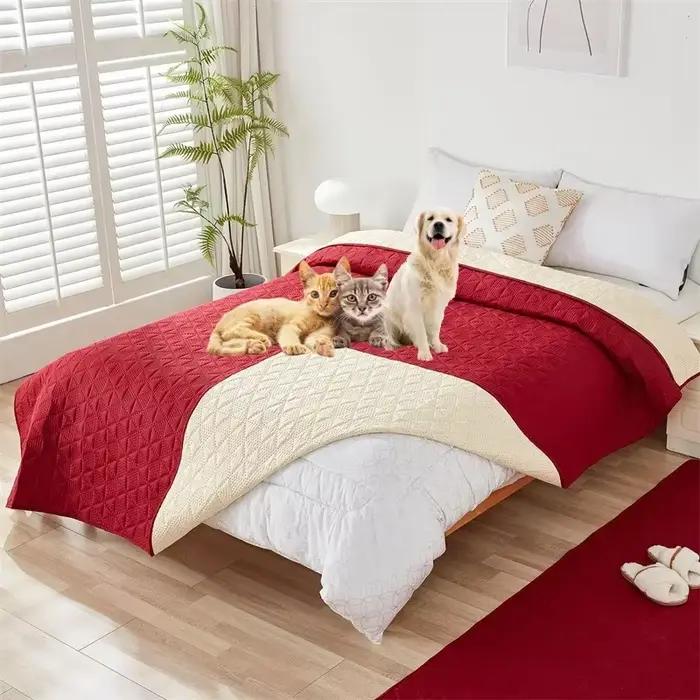 Couvre-lit matelassé antidérapant, drap de lit King Size, housses de canapé réutilisables pour enfan