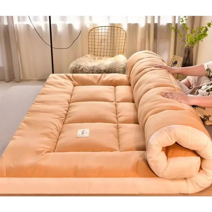 Surmatelas en peluche pour une expérience de sommeil luxueuse, coussin de lit doux au sol, couvertur