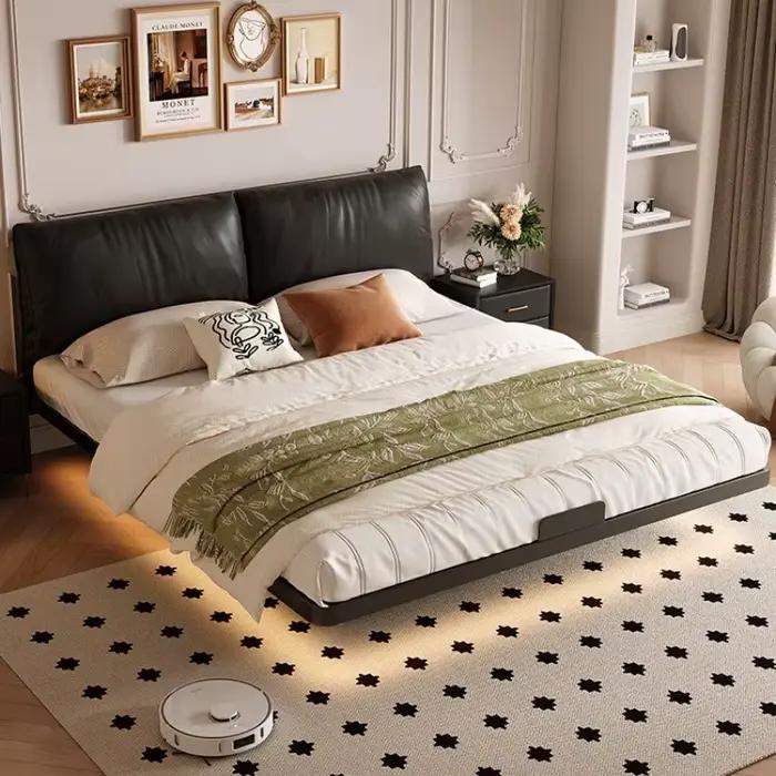 Tables De chevet têtes De lit Multifonction Unique cadre De luxe lit King dormir Camas De Matrimonio