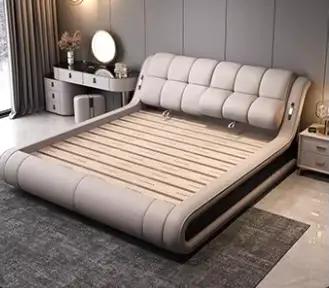 Design chambre lit esthétique cadres uniques modernes têtes de lit Double King Size Queen Muebles Pa