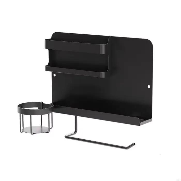 Étagère rangement lit multifonctionnelle avec support pour tasses espace télécommande pour livres lu