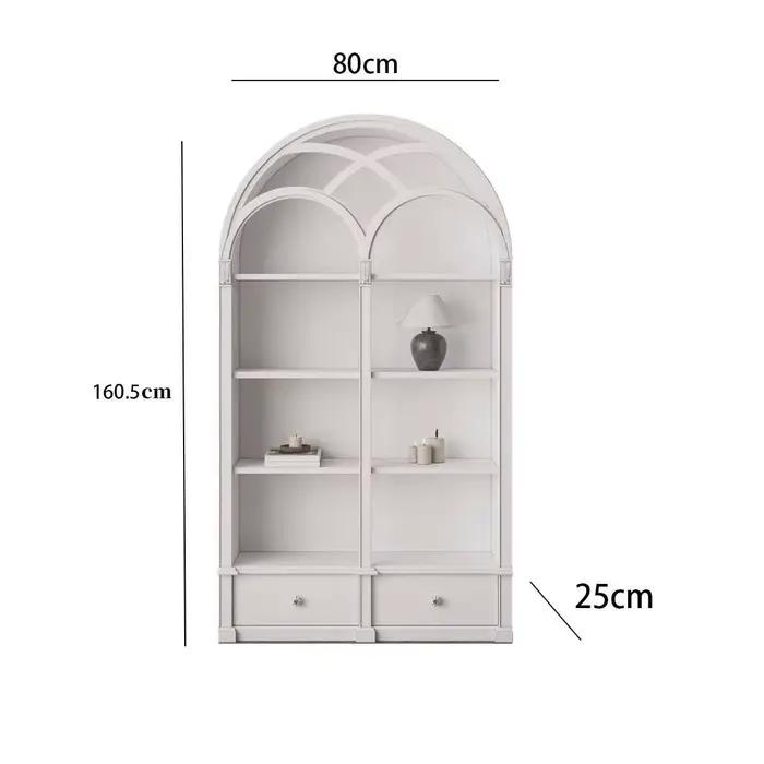 Meuble de rangement arqué de style français, bibliothèque de présentation, design Dopamine, organisa