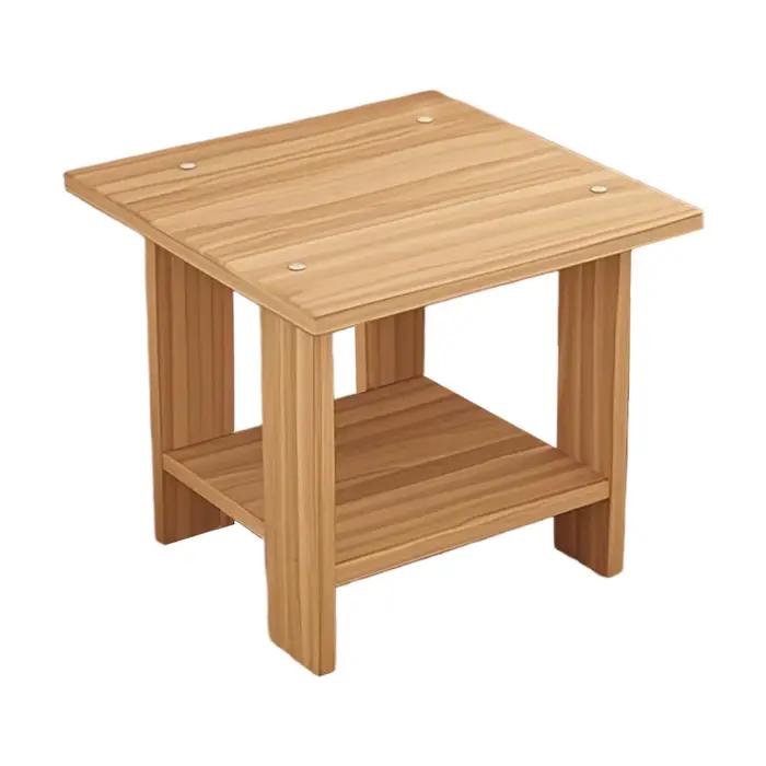Table de chevet Double couche en bois, Simple et solide, pour Table, canapé, Table d'appoint, maison