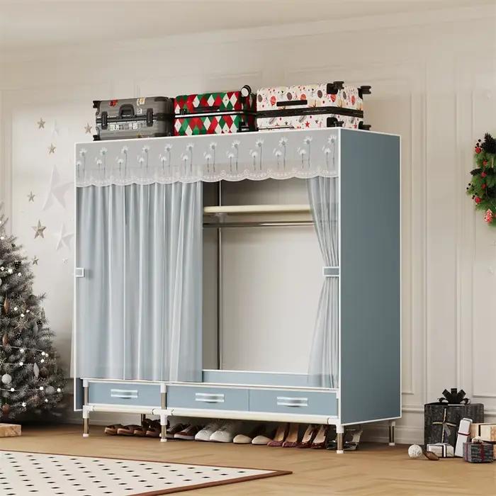 Armoire simple, durable et pratique, facile à assembler, ambiance natale, couverture et tiroirs en m