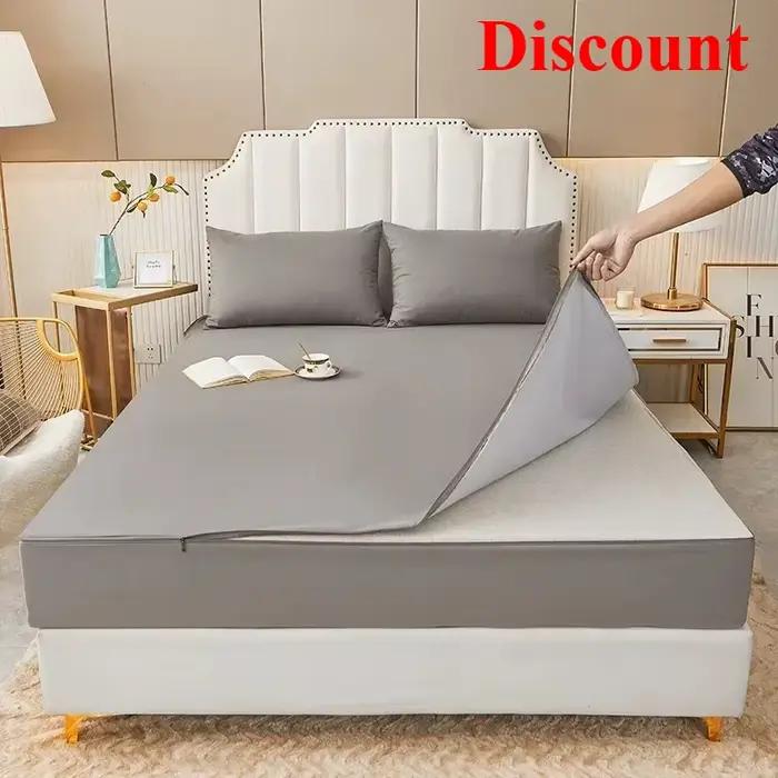 Housse de lit imperméable avec fermeture éclair