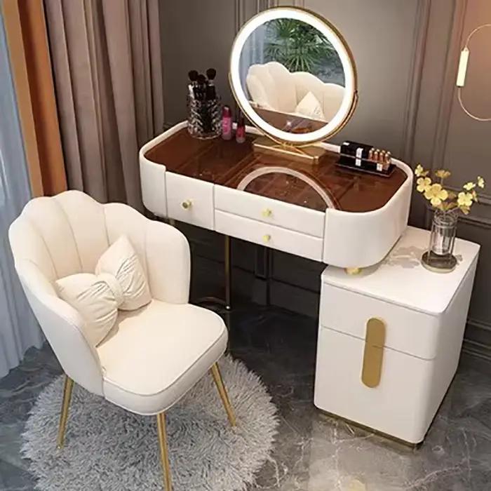 Table de vanité esthétique à la mode avec tiroir large luxe mignon