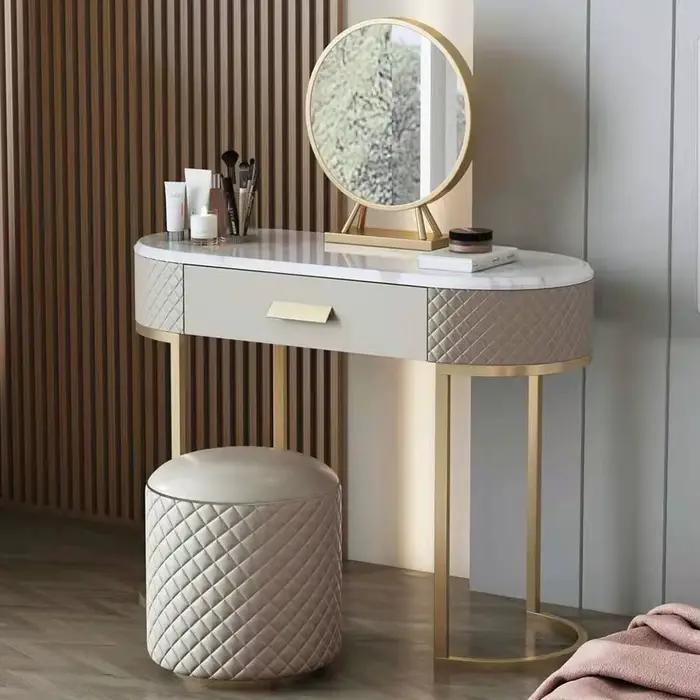 Nouveau Design de luxe chambre maison avec miroir coiffeuse de haute qualité meubles