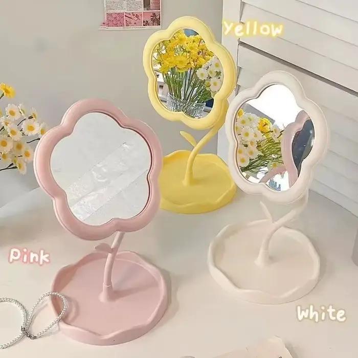 Miroir de bureau miroirs à fleurs dortoir créatif