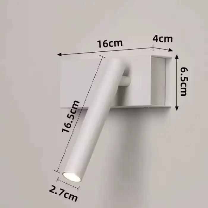 Mur LED lampe lampe de lecture pour chambre hôtel tête de lit nuit livre lampe lumières modernes blanc noir Spot pour salon fond