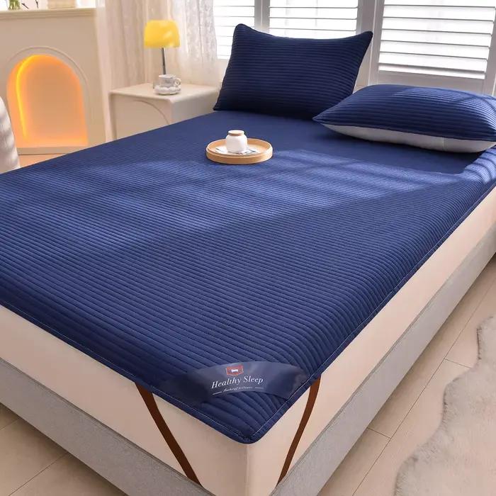 Protecteur de matelas imperméable rayé
