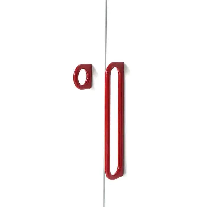 Armoire rouge chinoise tire poignée de porte minimaliste en métal