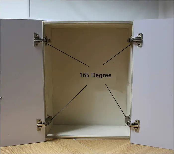 Charnière de meuble à fermeture douce à 165 degrés