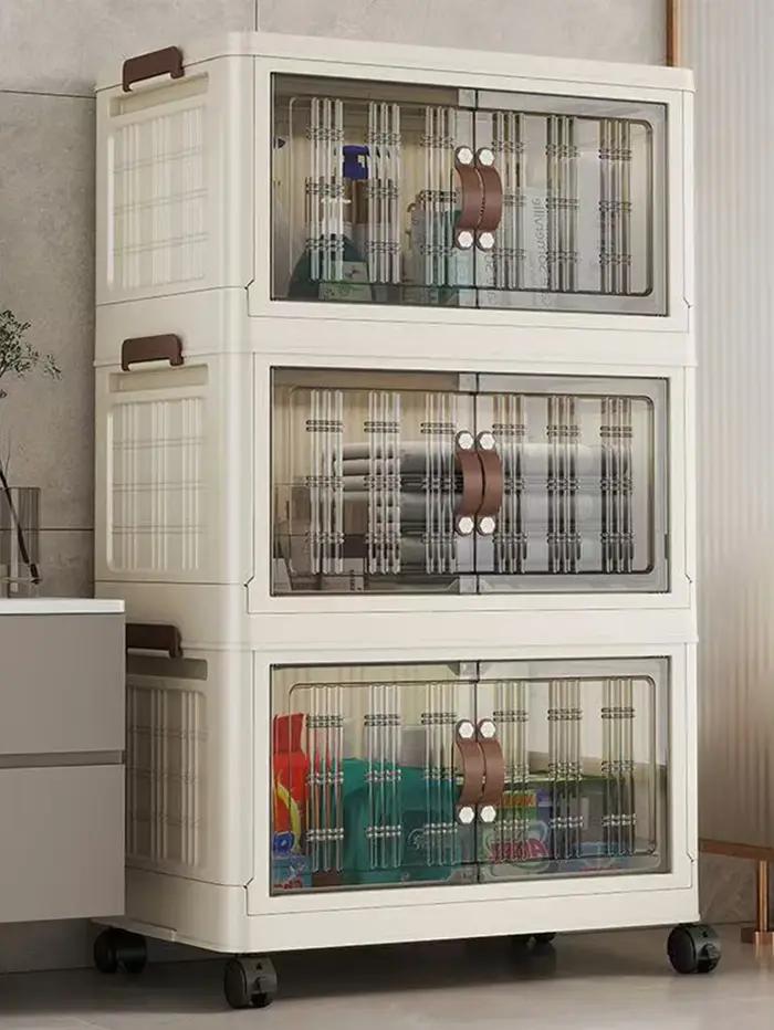 Armoire de rangement pliante multifonction de grande capacité