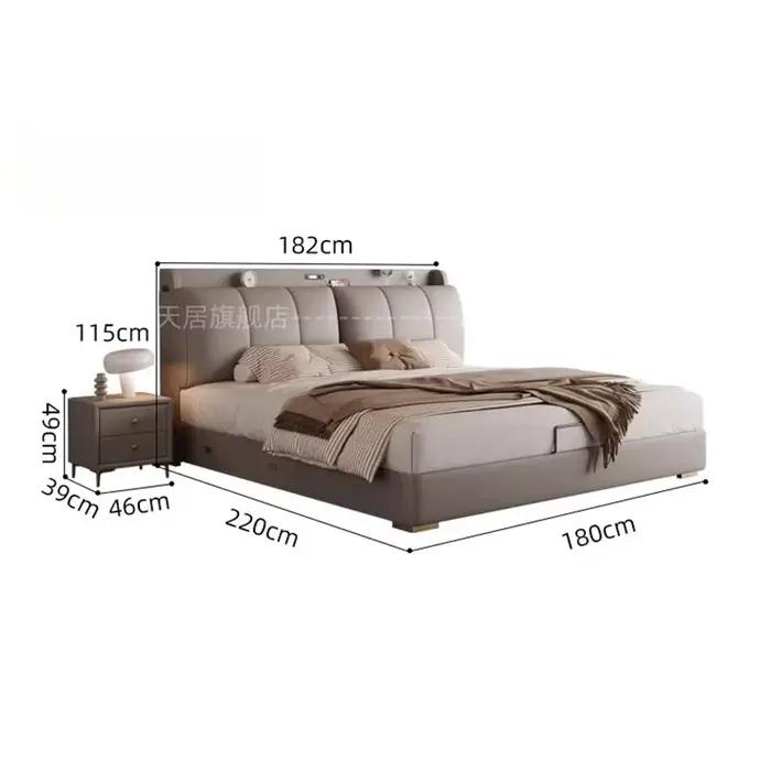 Lit de rangement moderne en Corium pour chambre à coucher
