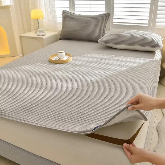 Protecteur de matelas imperméable rayé