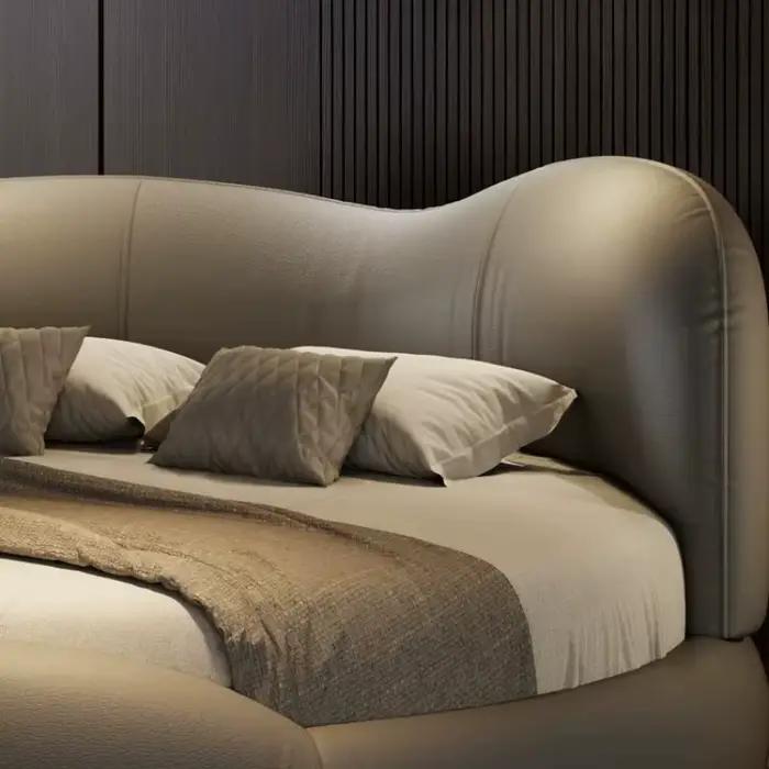 Lit double rond 180x200 de luxe européen pour adultes
