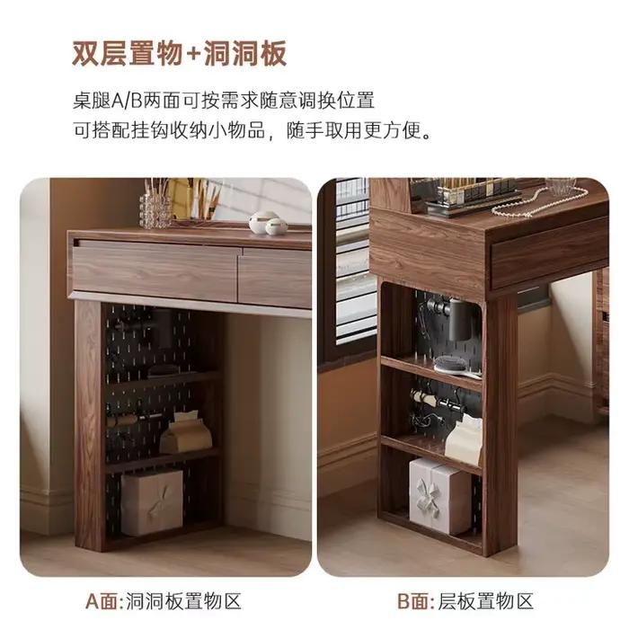 Commode coffre intégré 2025 armoire de chevet chambre table de maquillage mobile rétractable 1.2 mètres