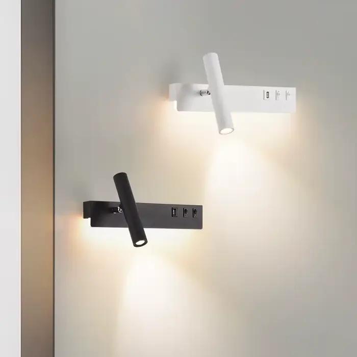 Lampe murale LED nordique moderne avec interrupteur
