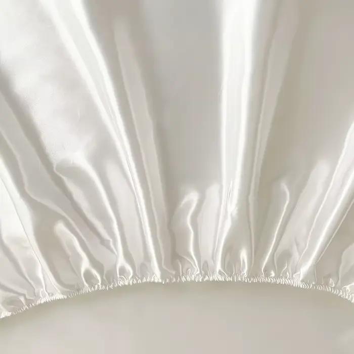 Drap-housse en satin uni tendance avec bande élastique pour matelas en rayonne