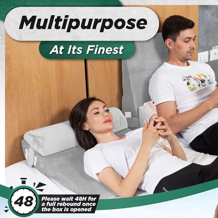 Ensemble de 4 coussins de lit réglables en mousse à mémoire de forme