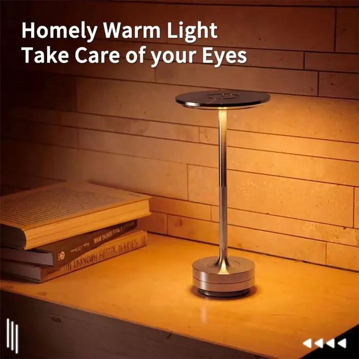 Lampe de table sans fil pour chambre à coucher, lampe tactile rechargeable par USB, lampe bougie créative, décoration de chambre, lampe de bureau