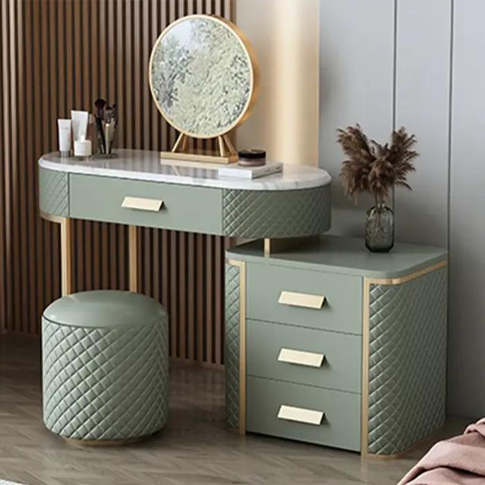 Nouveau Design de luxe chambre maison avec miroir coiffeuse de haute qualité meubles