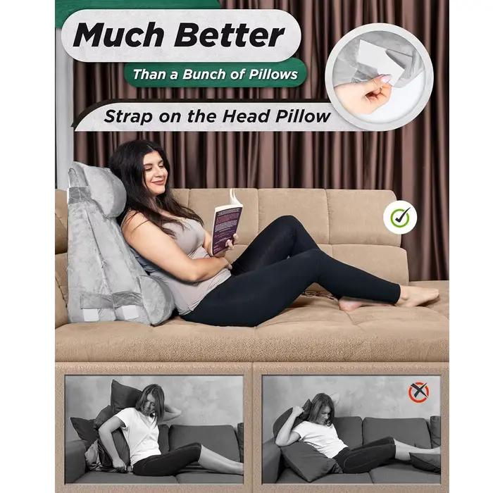 Ensemble de 4 coussins de lit réglables en mousse à mémoire de forme