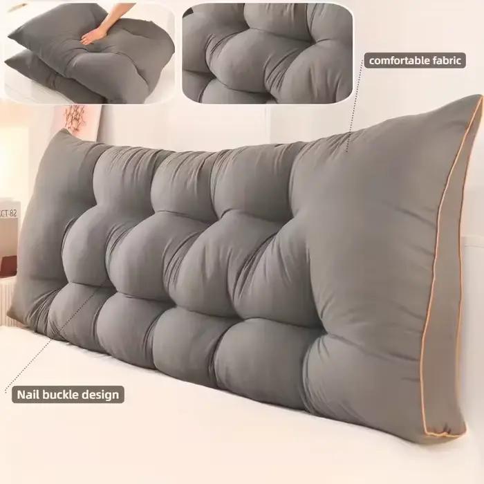 Grand coussin de lit, dossier et lombaire Double couche