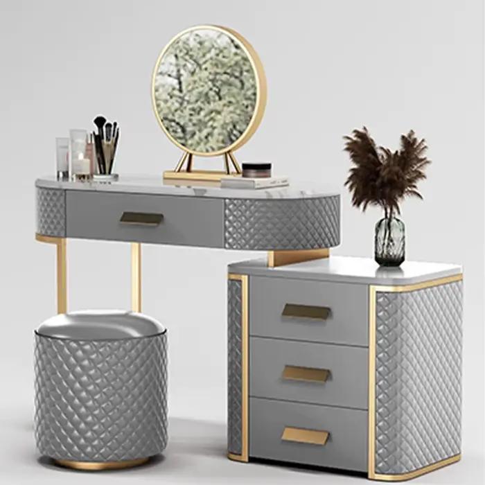 Nouveau Design de luxe chambre maison avec miroir coiffeuse de haute qualité meubles