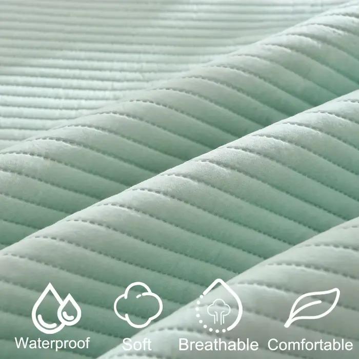 Protecteur de matelas imperméable rayé