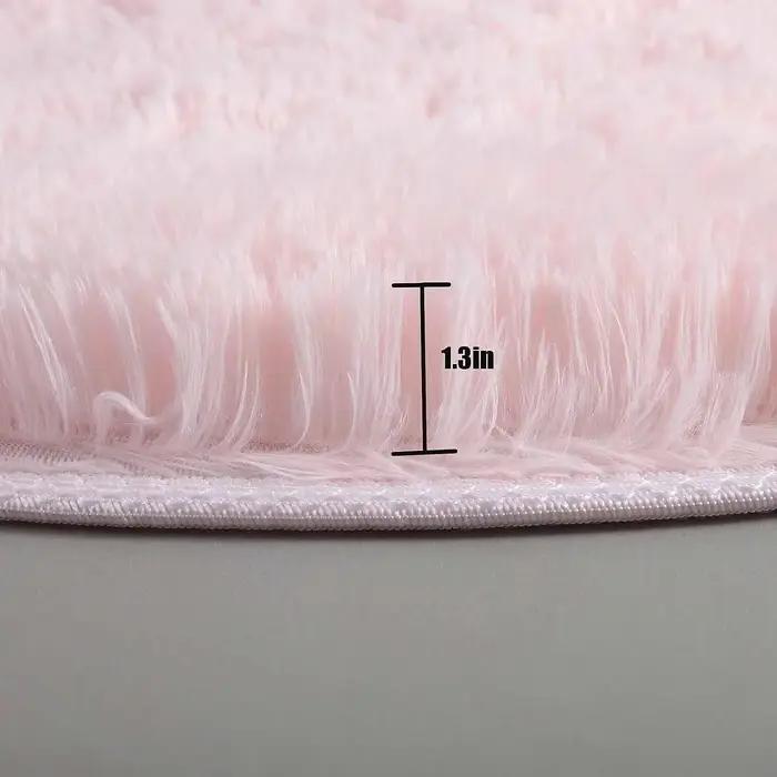 Tapis rond en peluche Super doux