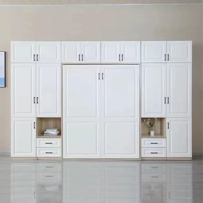 Lit Tatami Multifonctionnel en Bois Massif pour Enfants avec Bureau Intégré et Armoire – Lit de Rangement Gain de Place pour Petits Espaces