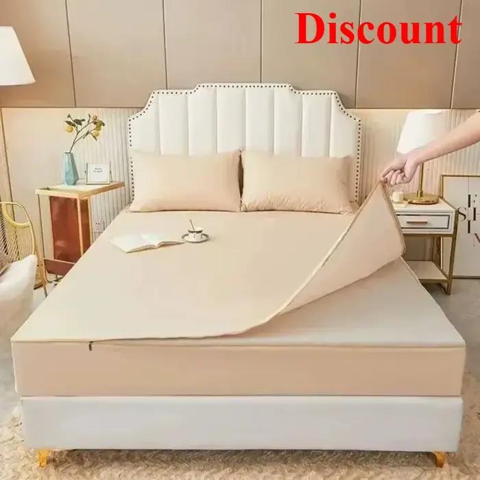Housse de lit imperméable avec fermeture éclair