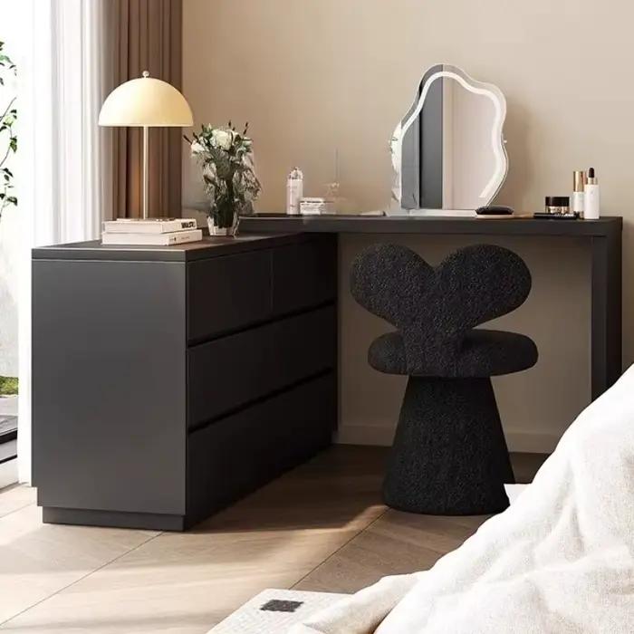 Coiffeuse en bois noir italien Vintage rangement Design