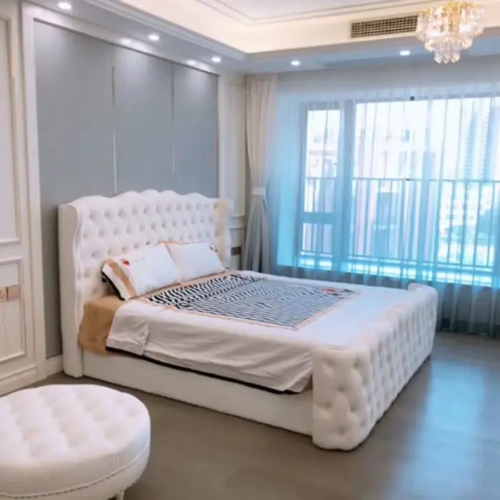 Ensemble de chambre à coucher avec couette de lit esthétique moderne