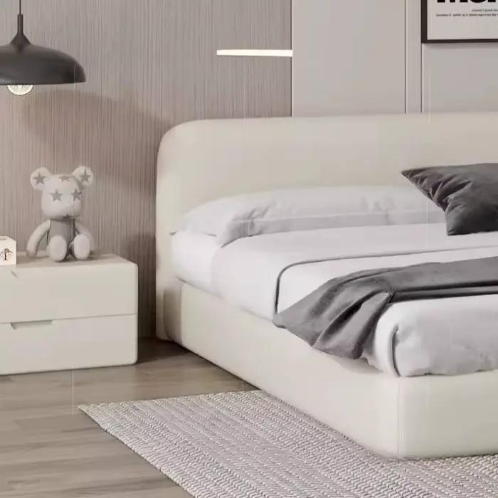 Lit de style moderne en bois massif pour adultes