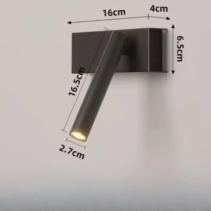 Mur LED lampe lampe de lecture pour chambre hôtel tête de lit nuit livre lampe lumières modernes blanc noir Spot pour salon fond