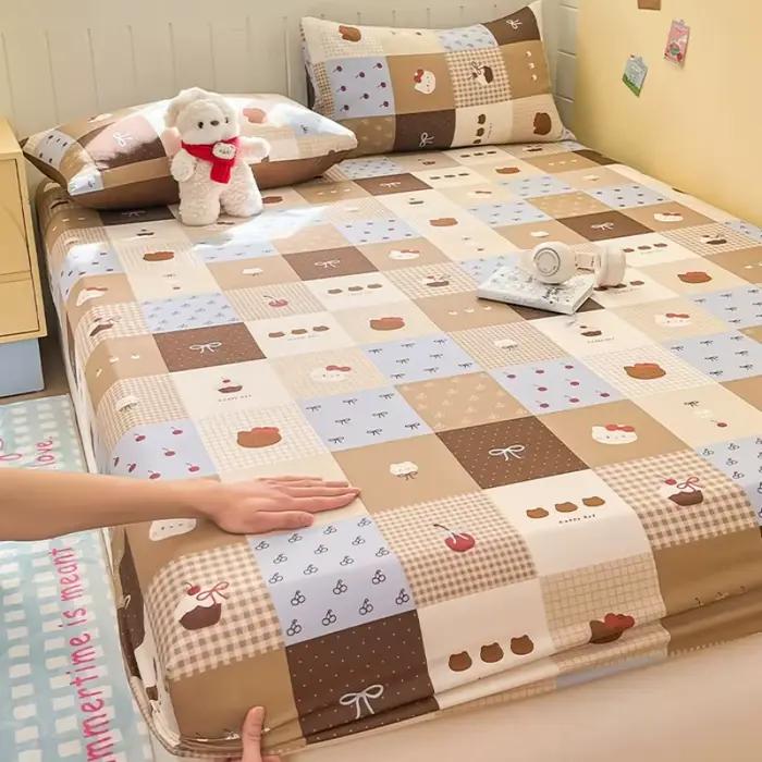 Drap de lit 100% coton pour adultes et enfants