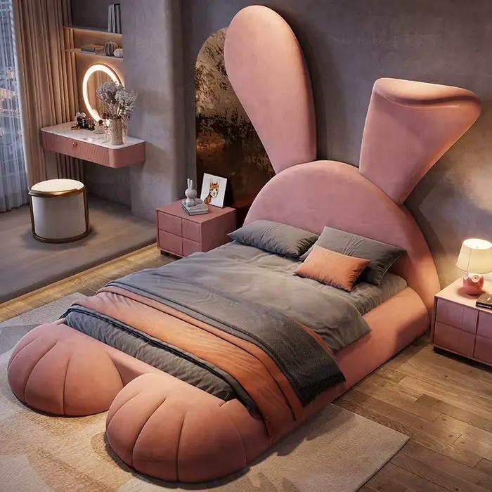 Queen Size lit Unique multifonction luxe filles dormir Design lit maquillage moderne Muebles Para dortoir meubles de maison