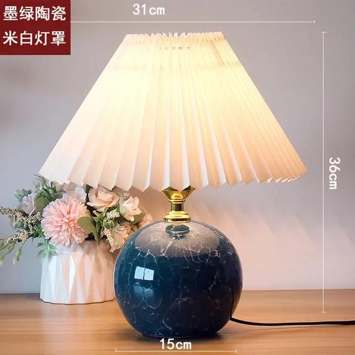 Lampe de bureau en céramique pour chambre à coucher