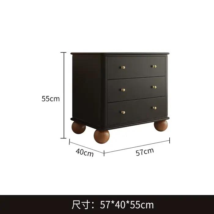 Table de chevet de bureau à tiroirs, design moderne, table basse étroite, commode noire pour chambre